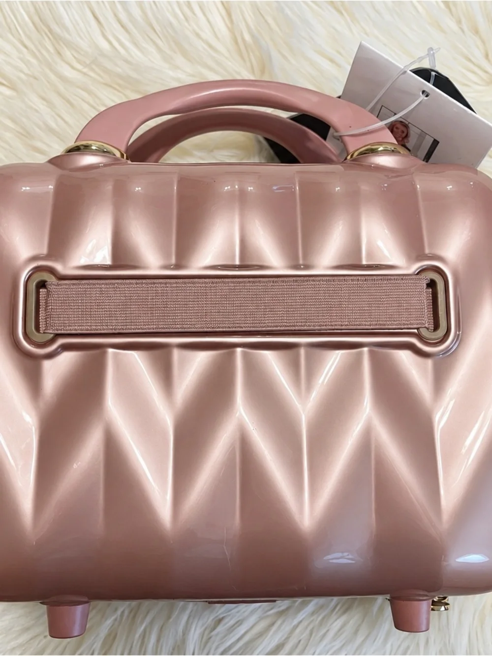 Marcy McKenna Essentials Milan Beauty Case Blush Pink Rose Gold NWT